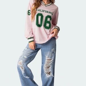 Edikted Pink and Green California Top